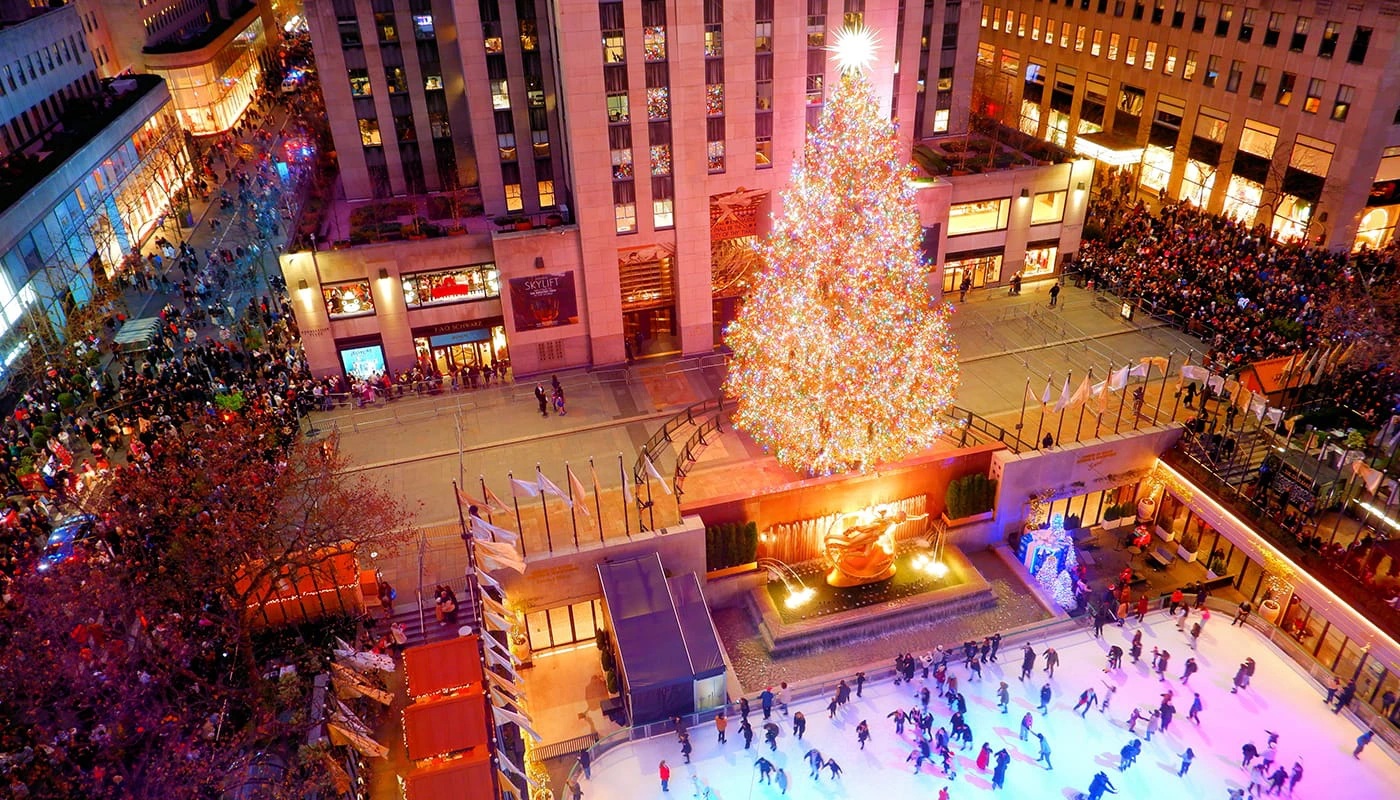 Christmas lights in New York City